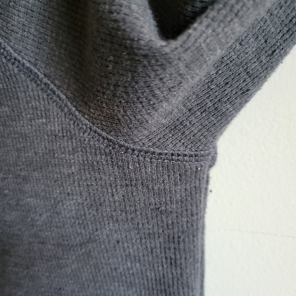 EDDIE Bauer Thermal Cowl Neck Long Dleeve Shirt Gray Medium - Picture 5 of 8